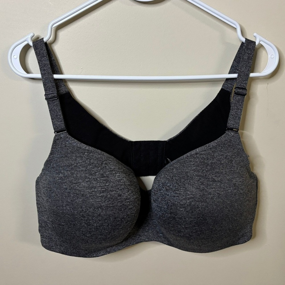 Torrid‎ 360 Back Smoothing Lightly Lined Balconette Bra Grey Space Dye 42DD